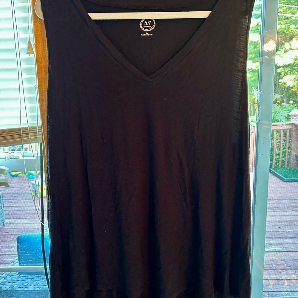 Maurices Black V-Neck Tank Top